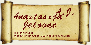 Anastasija Jelovac vizit kartica